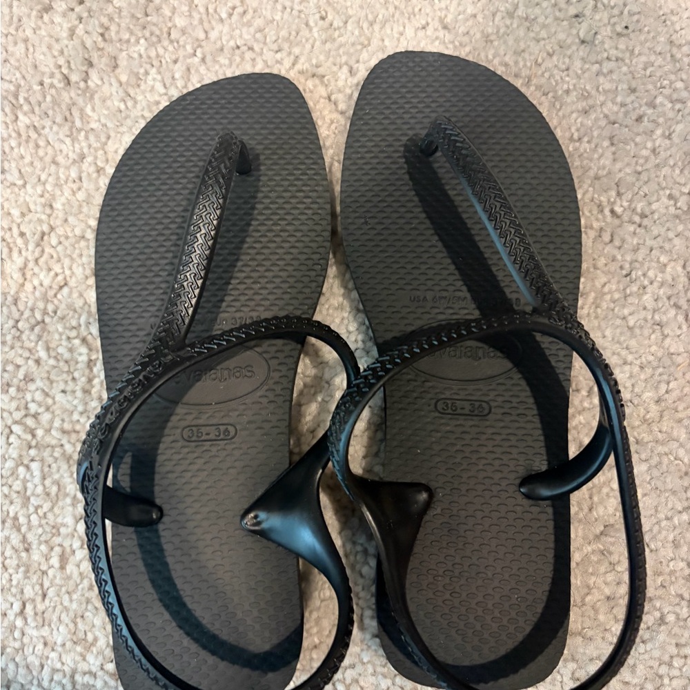 Havainas Stylish Black Sandals for Women